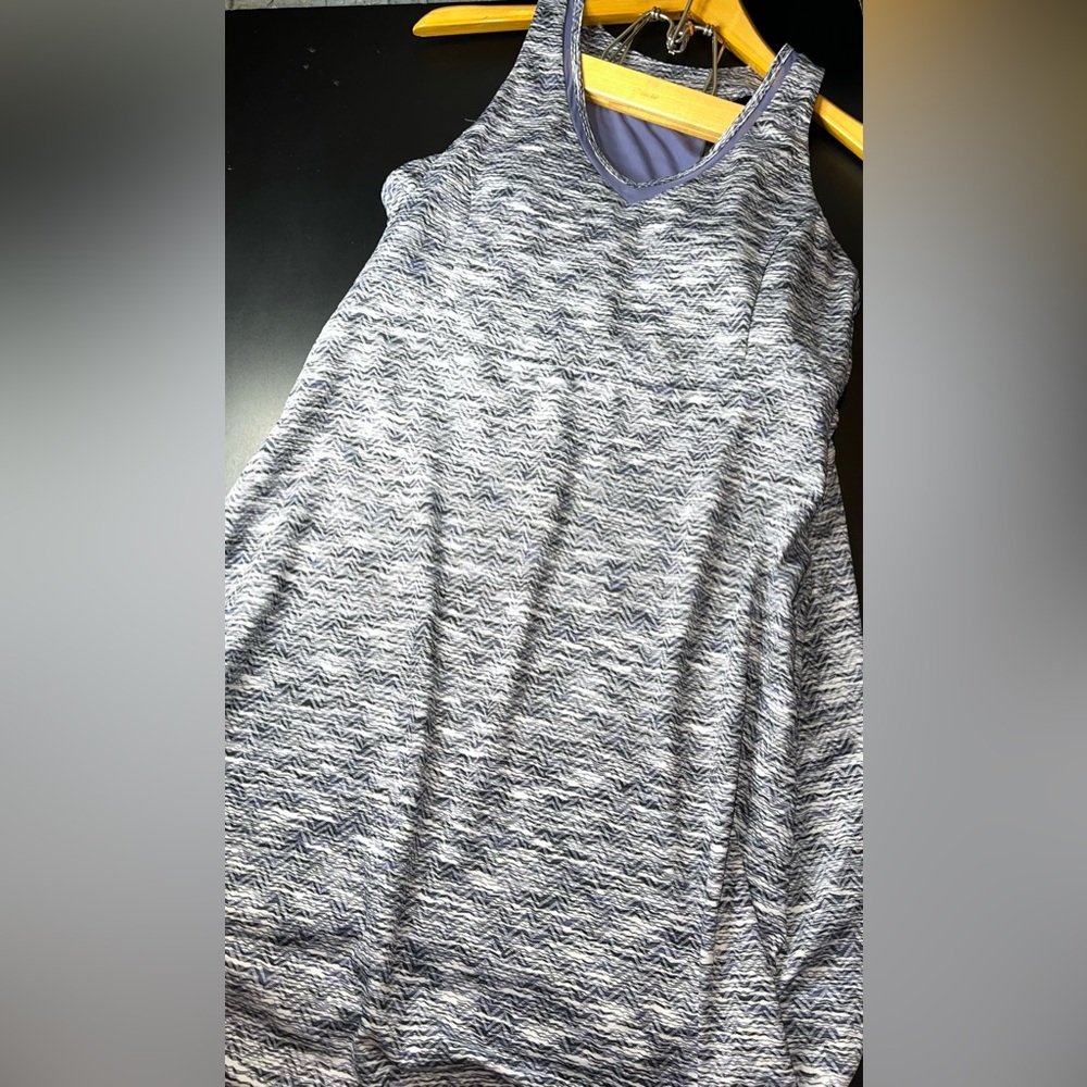 MPG Heathered Gray Purple Athletic Dress With Pockets Size XL EUC